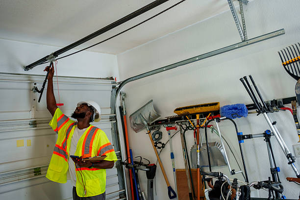 Professional Garage Door Panel Replacement technician working in Oak Island, NC
